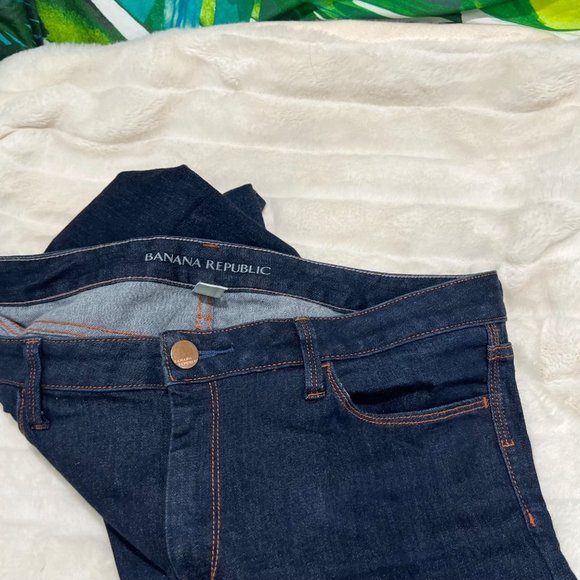 Banana Republic 31 Skinny Dark Wash Denim Fall Winter Slim Classic School Jeans - Picture 4 of 10